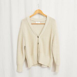 dissh cotton knit cardigan in cream size medium like new